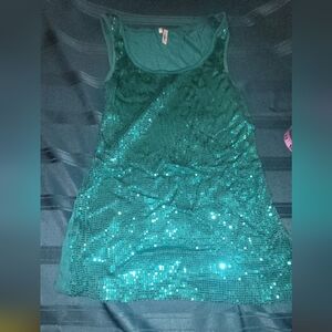 Womens Green Large Tank Top